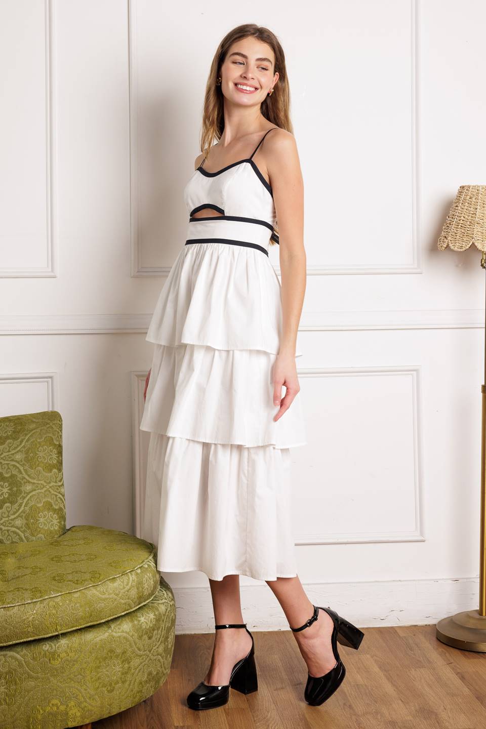 GO GETTER WOVEN MIDI DRESS Flying Tomato